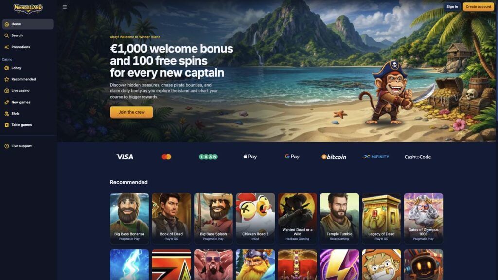 homepage van beste online casino nederland winner island